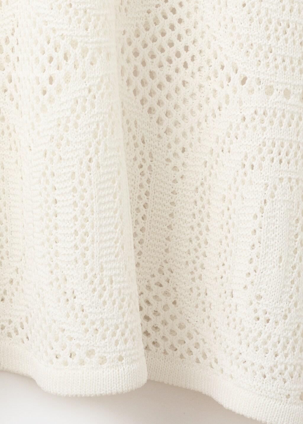 White Crochet Long Dress, White, large image number 5