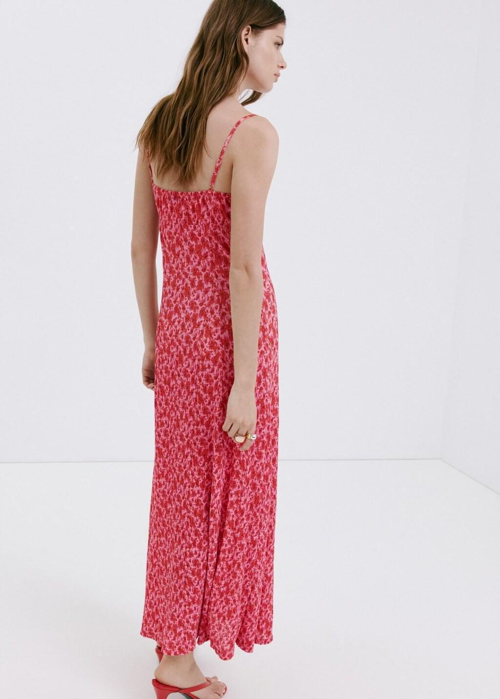 Pink Floral-Print Pleated Dress, Pink, large image number 2