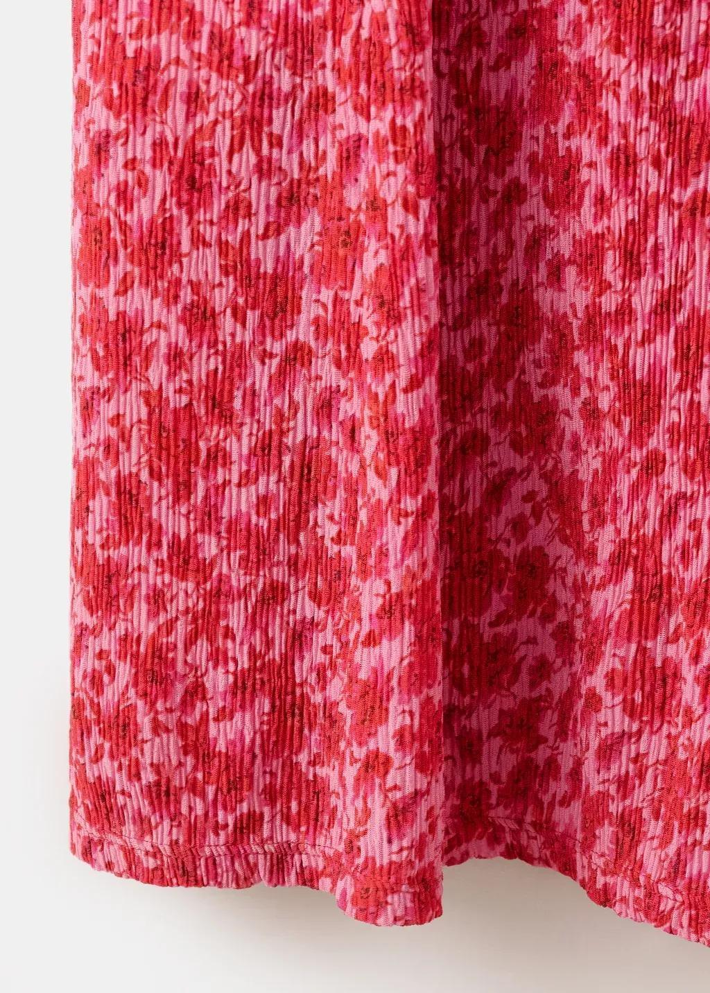 Pink Floral-Print Pleated Dress, Pink, large image number 5