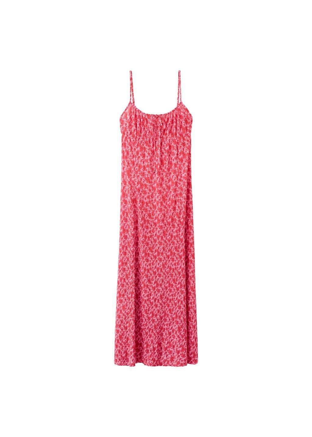Pink Floral-Print Pleated Dress, Pink, large image number 7