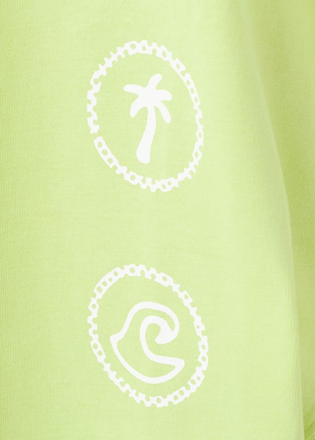 Yellow Boxy Cotton Print T-Shirt, Kids Boys, Bright Yellow, medium