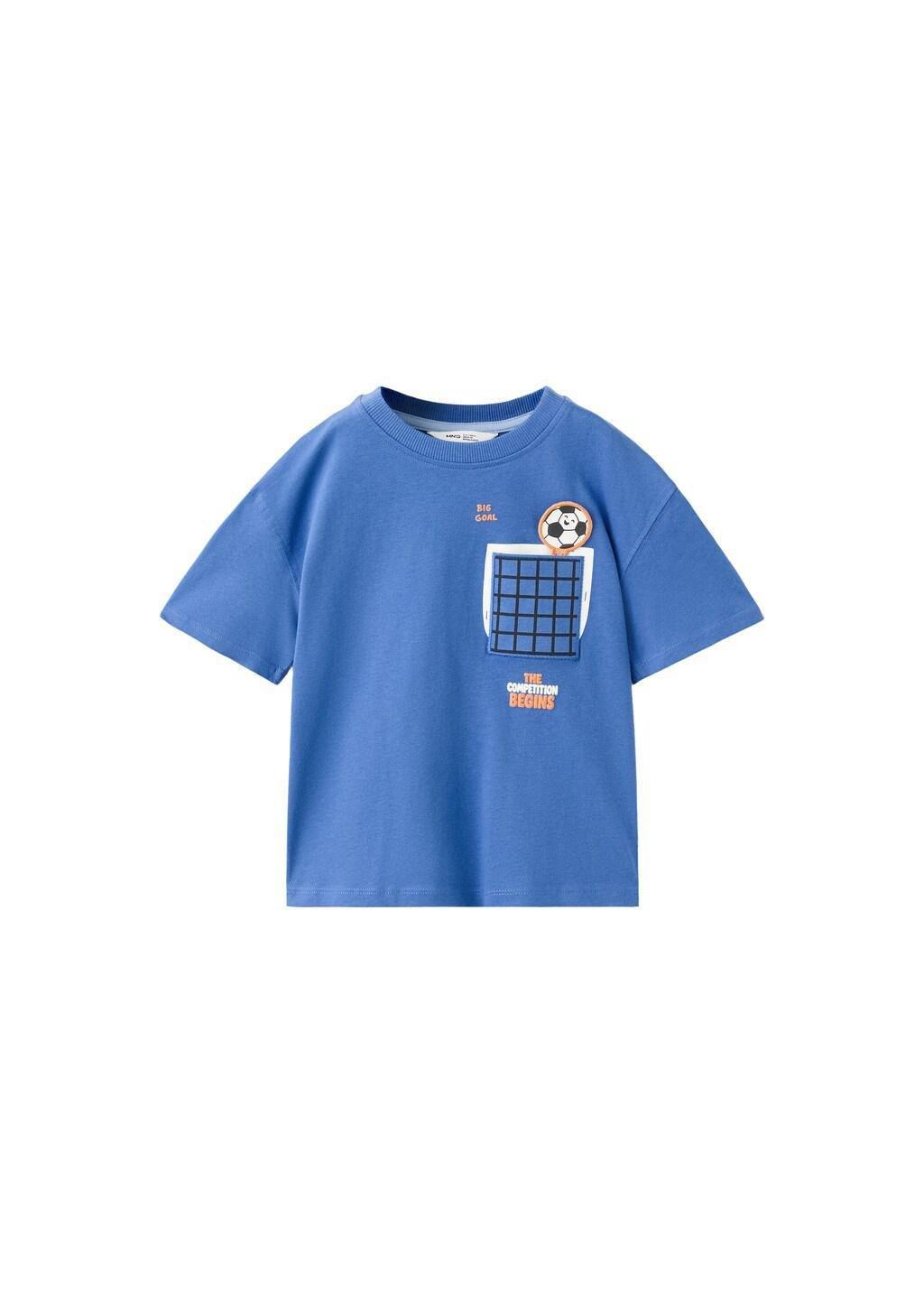 Blue Football Shirt With Pocket Detail, Baby Boy, Medium Blue, large image number 5