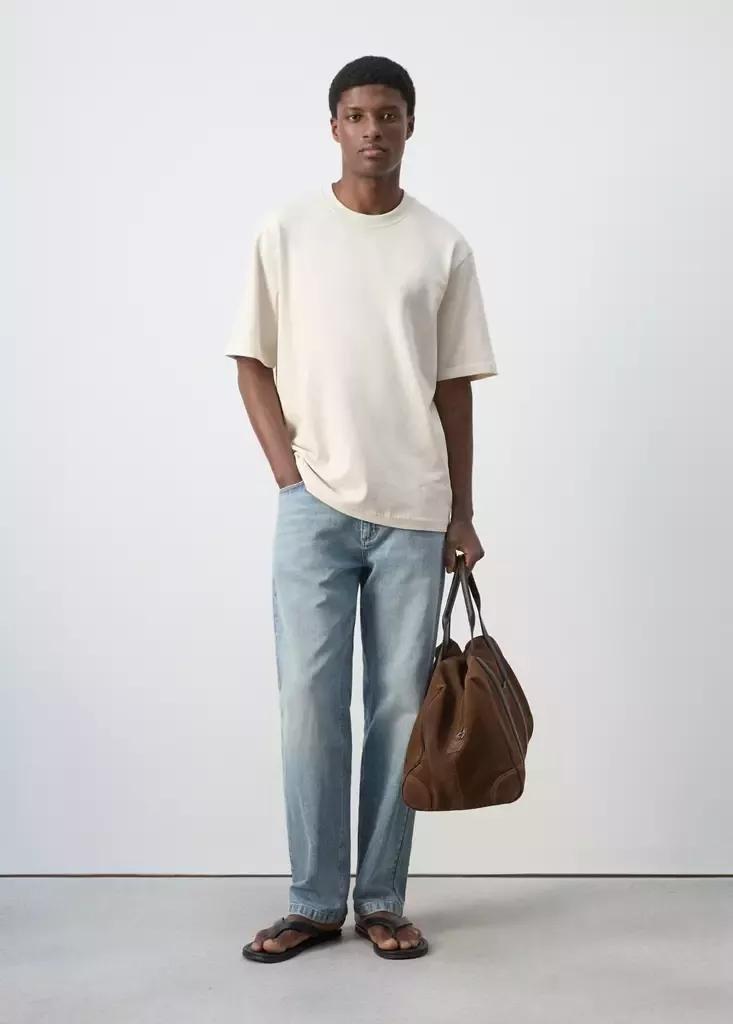 Relaxed Fit T-Shirt 260Gsm, Light Beige, medium