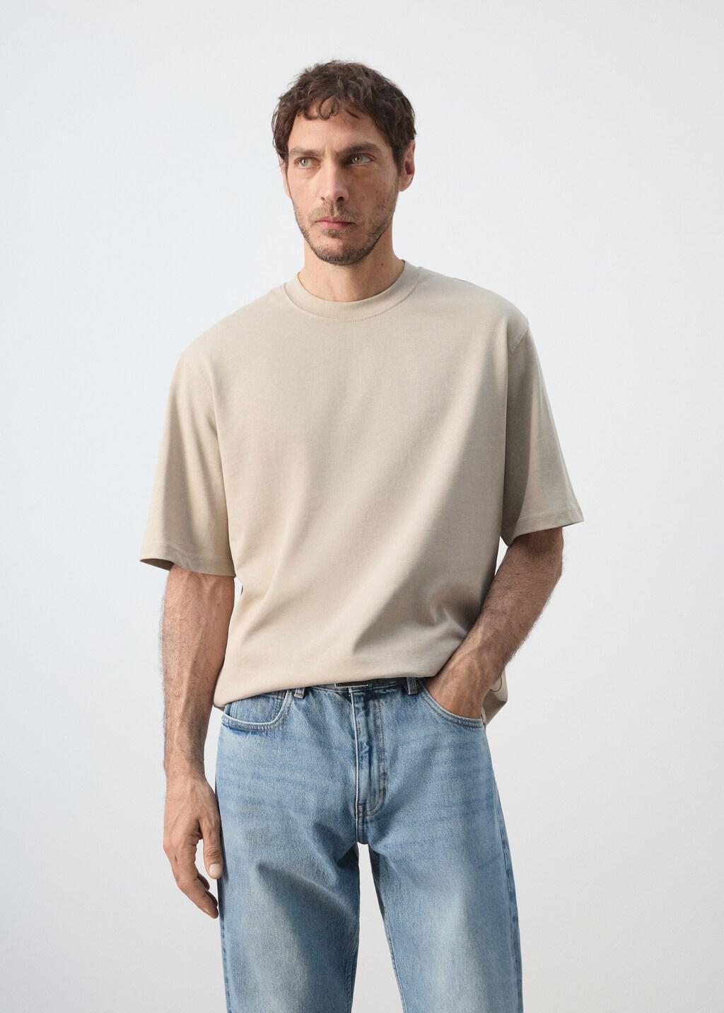 Brown Relaxed Fit T-Shirt 260Gsm, Light Pastel Brown, large image number 3
