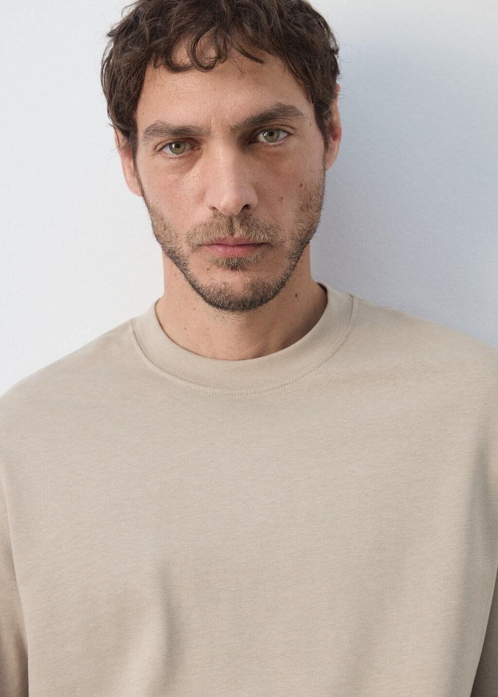 Brown Relaxed Fit T-Shirt 260Gsm, Light Pastel Brown, large image number 4