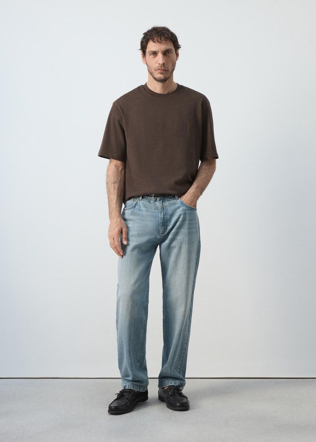 Brown Relaxed Fit T-Shirt 260Gsm, Brown, large image number 0