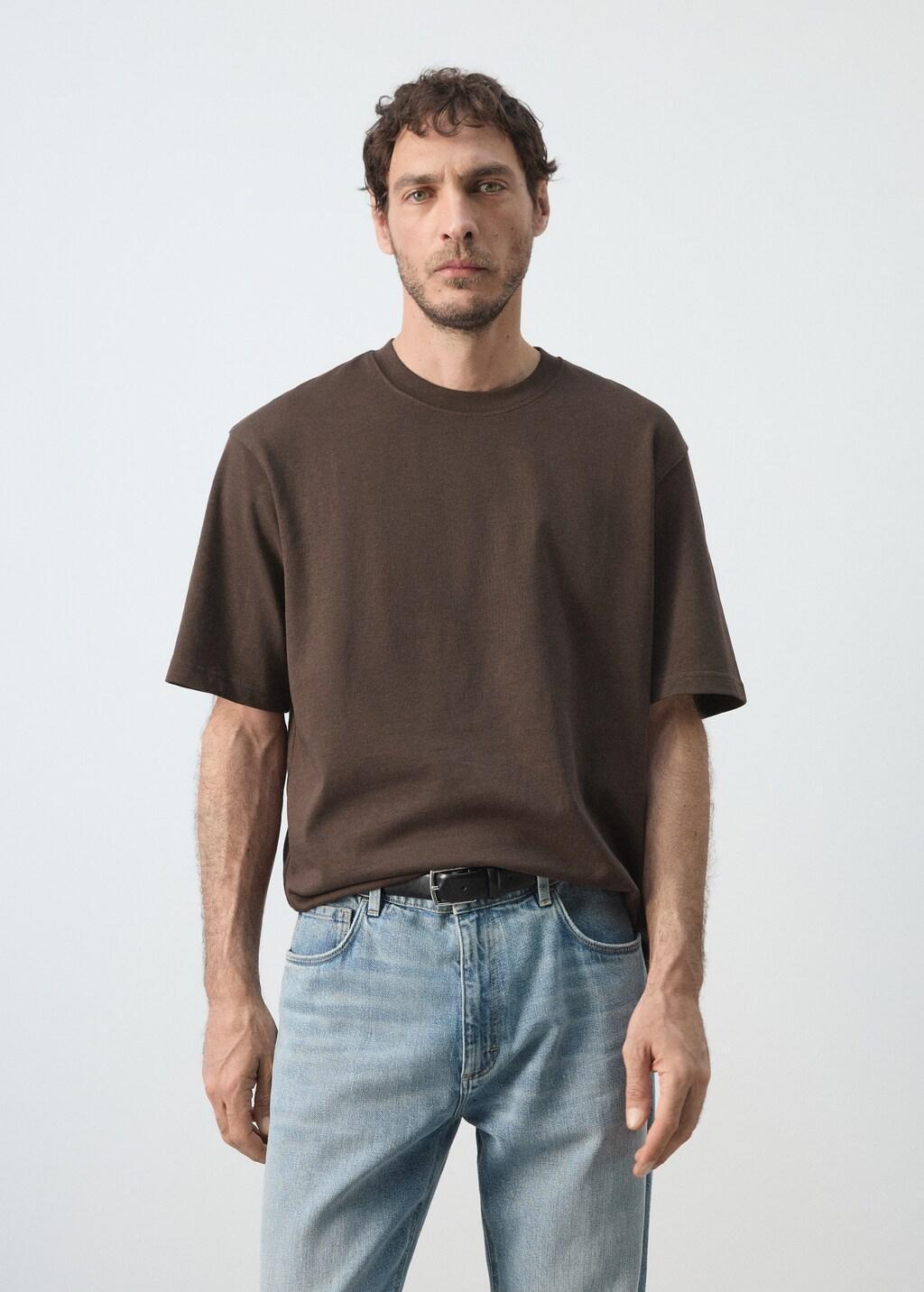 Brown Relaxed Fit T-Shirt 260Gsm, Brown, large image number 3