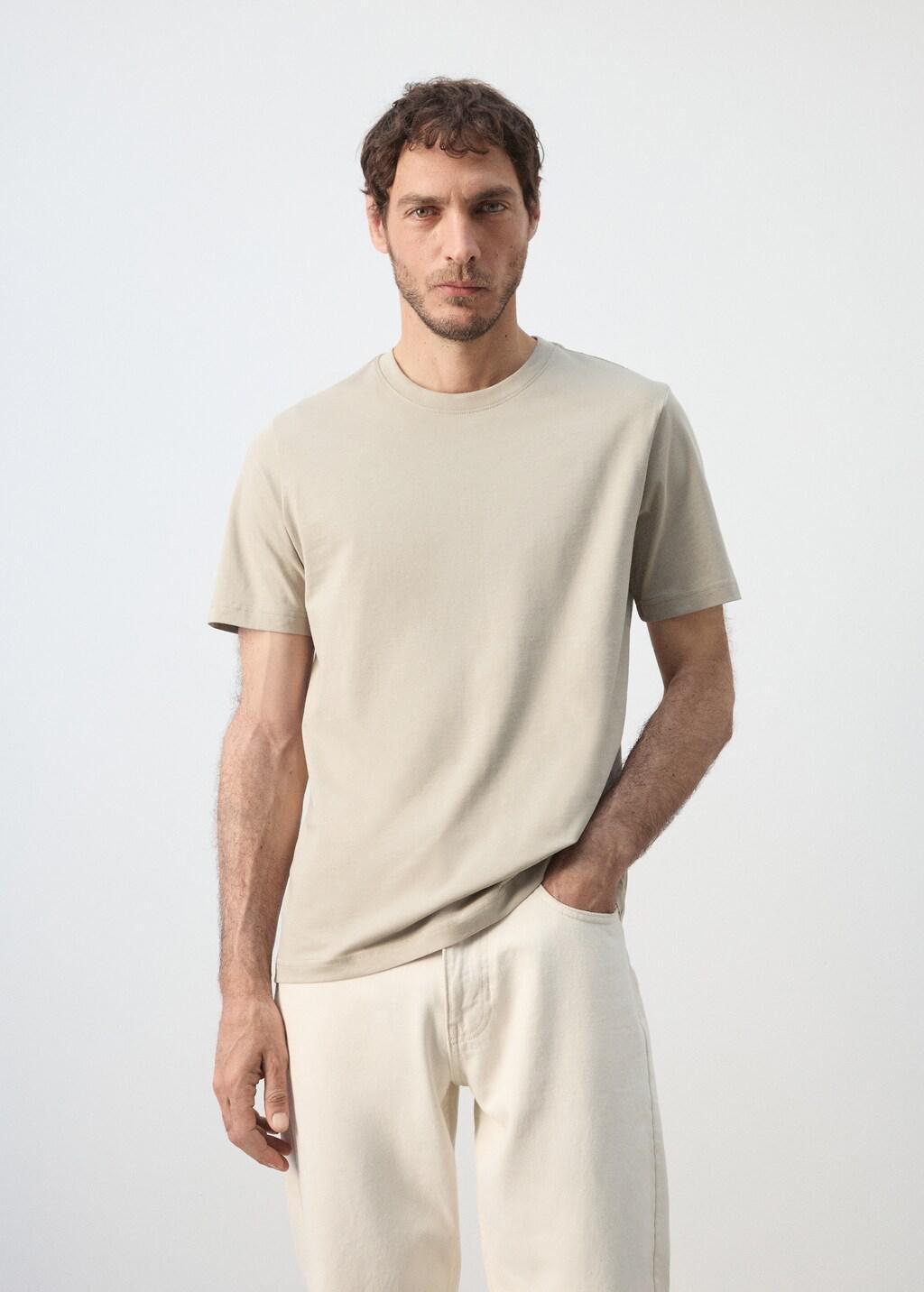 Brown Lt Pastel Slim Fit T-Shirt 180Gsm, Light Pastel Brown, large image number 3