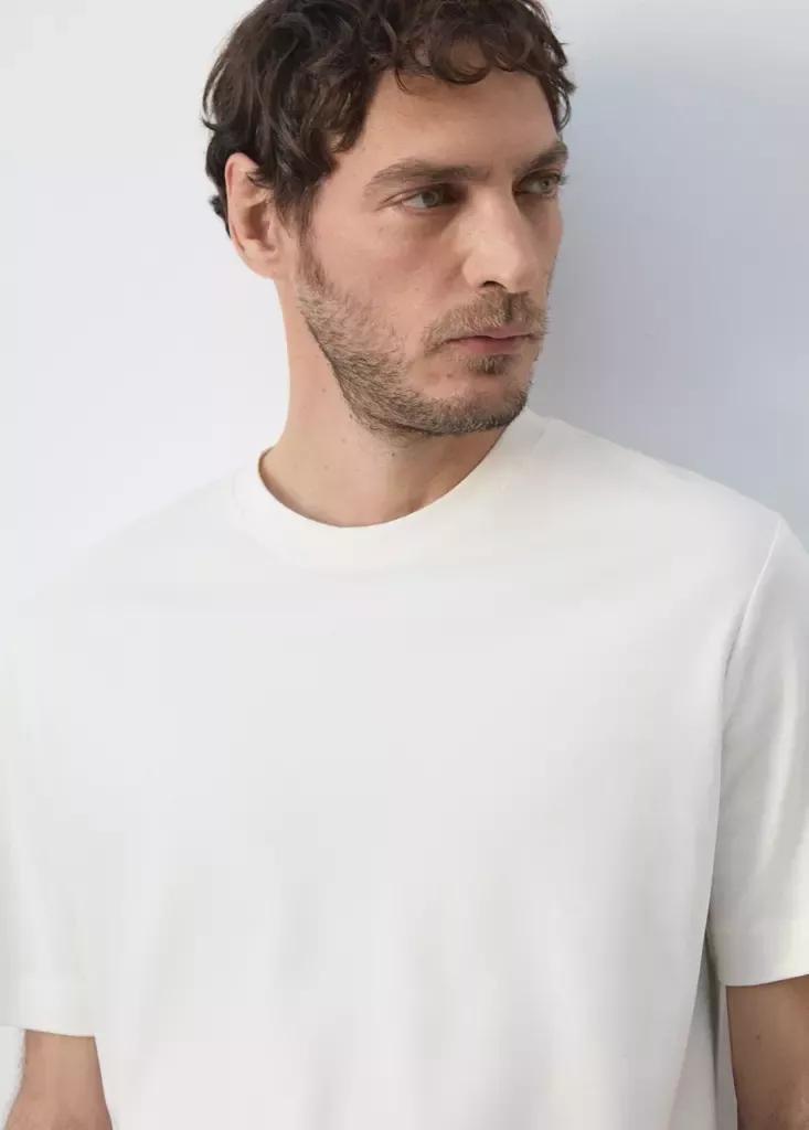 NATURAL WHITE Regular fit T-shirt 200gsm, Natural White, large image number 7