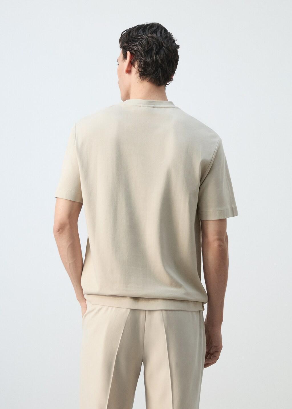 Beige Regular Fit T-Shirt, Light Beige, medium