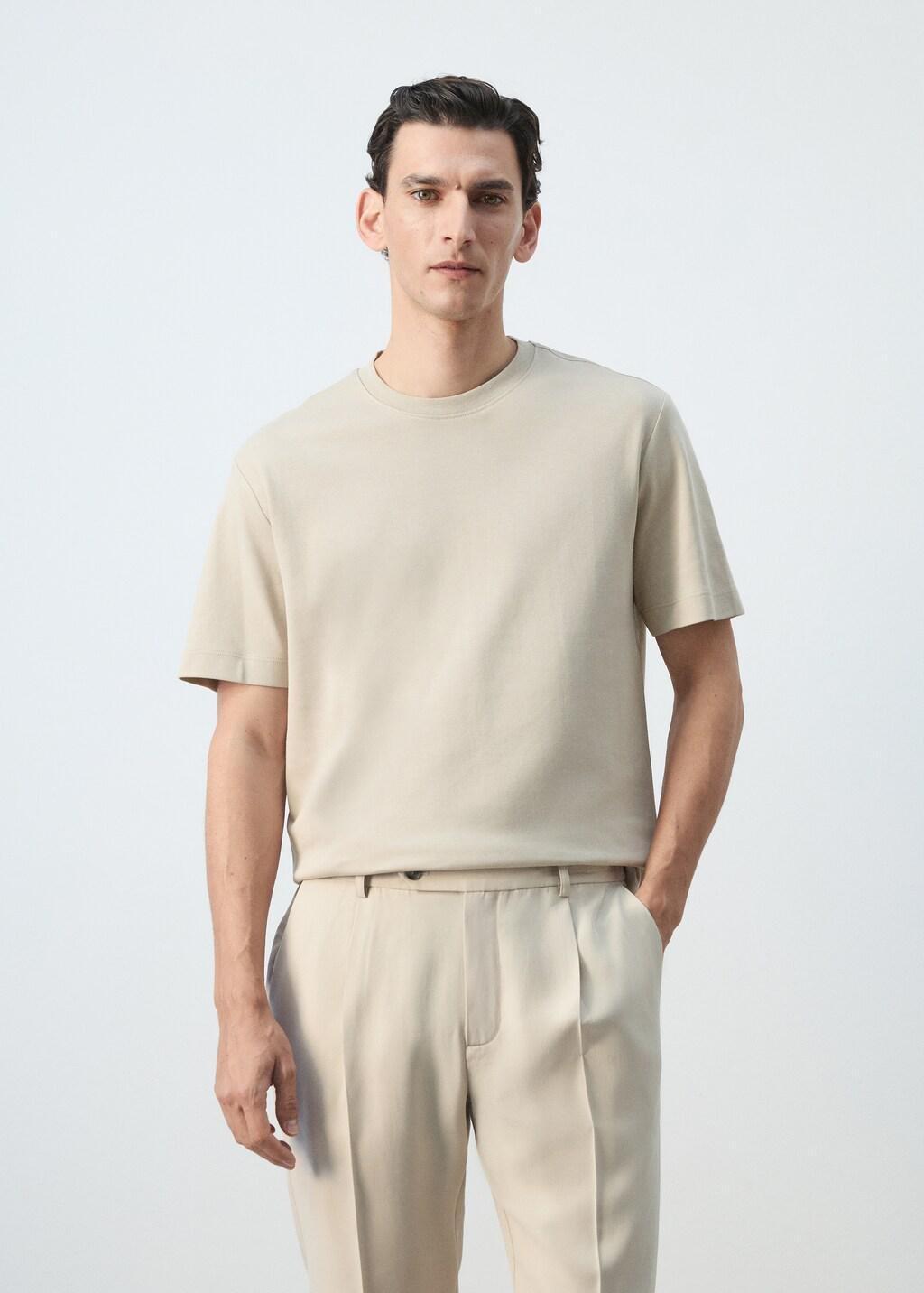 Beige Regular Fit T-Shirt, Light Beige, large image number 3