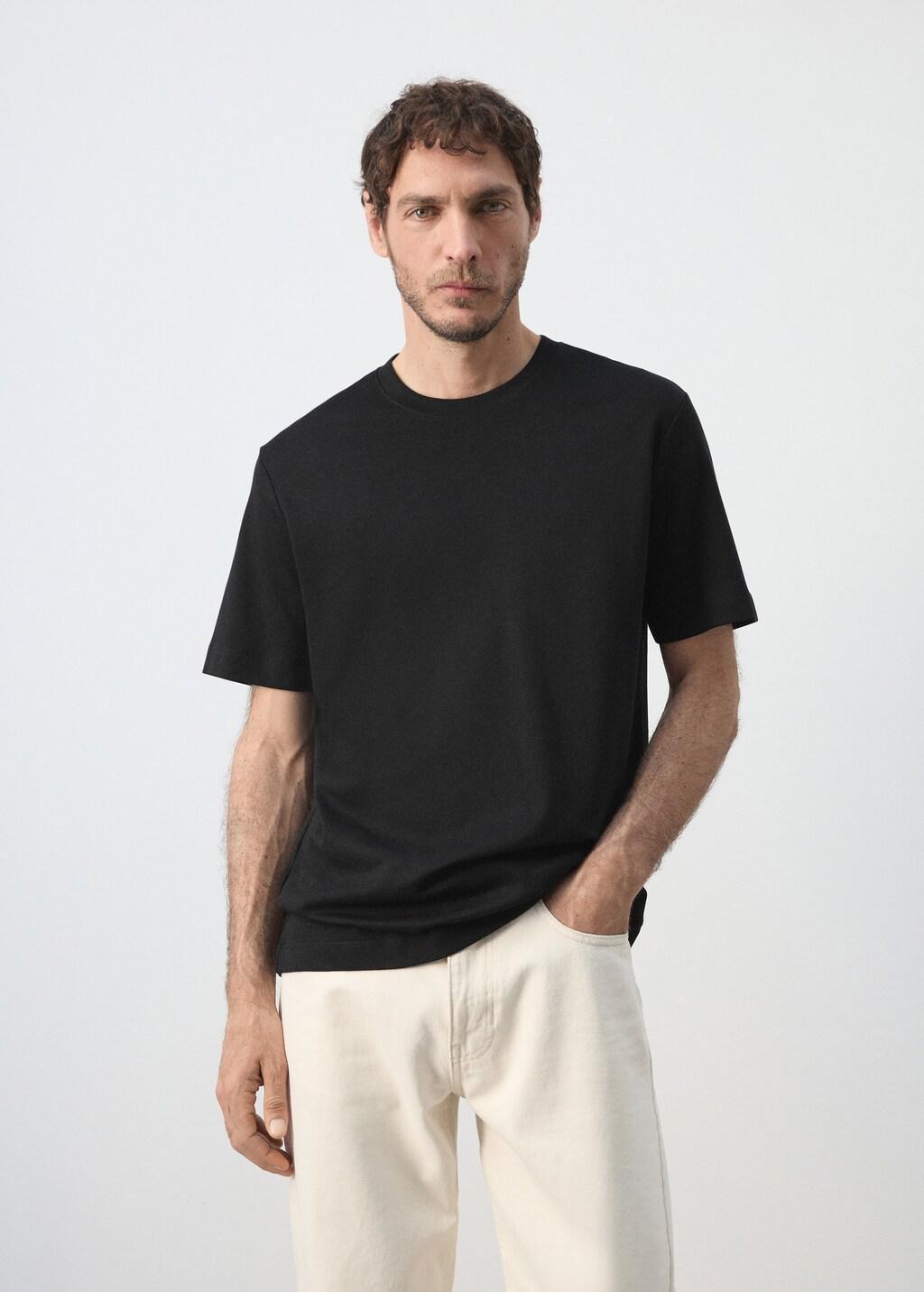 Black Regular Fit T-Shirt 200Gsm, Black, large image number 3