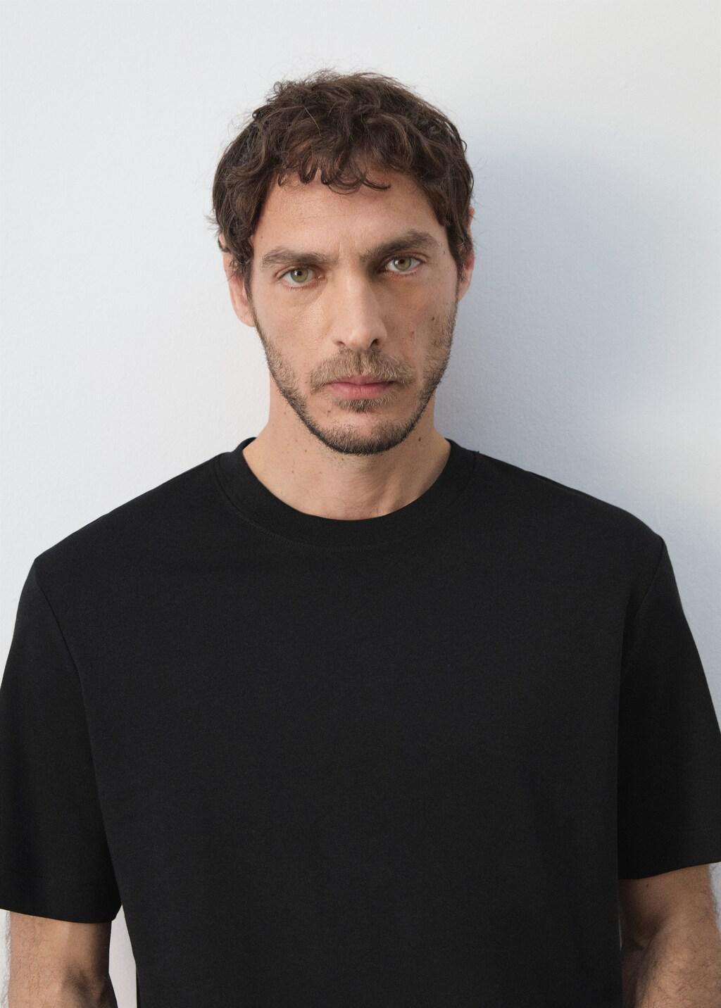 Black Regular Fit T-Shirt 200Gsm, Black, large image number 4