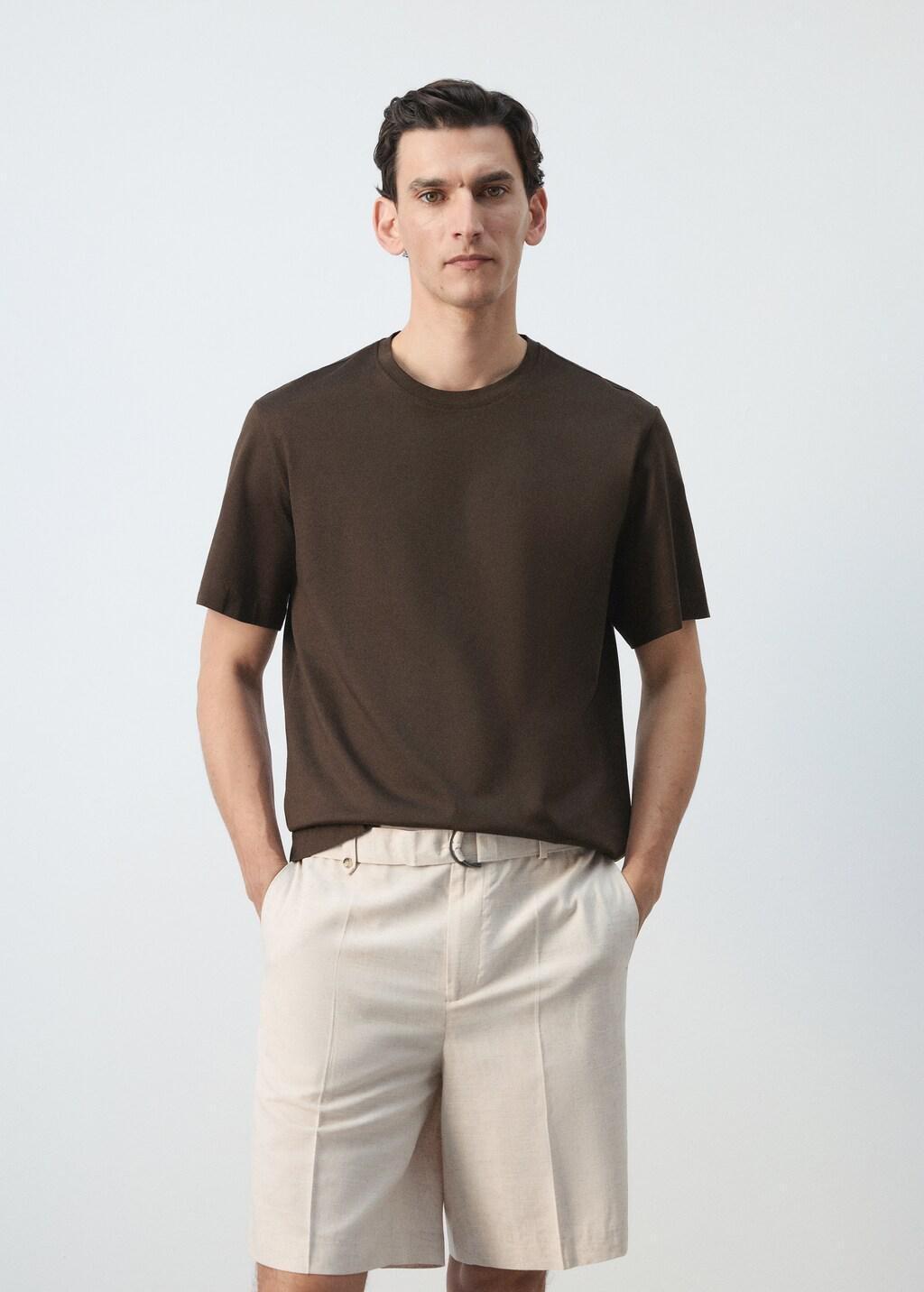 Brown Regular Fit T-Shirt 190Gsm, Brown, large image number 3