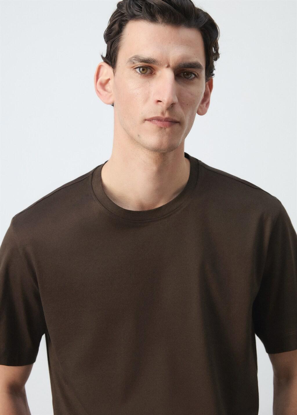 Brown Regular Fit T-Shirt 190Gsm, Brown, large image number 4