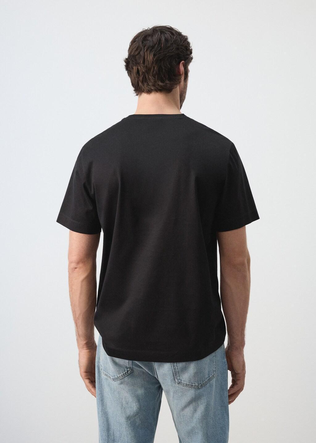Black Regular Fit T-Shirt 190Gsm, Black, large image number 2