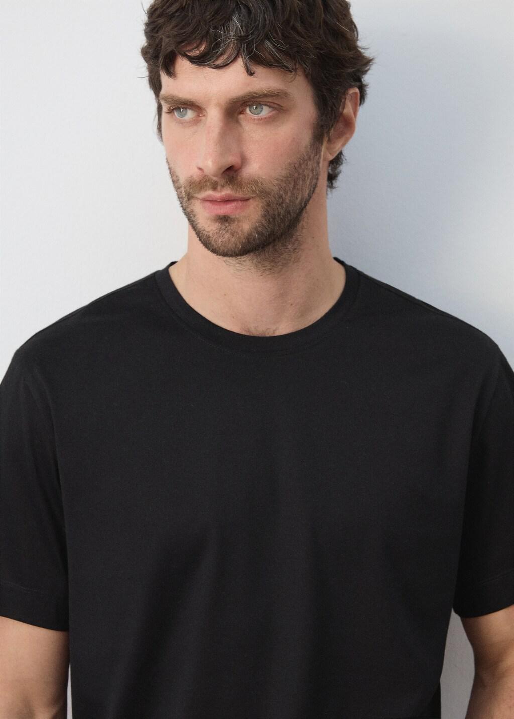 Black Regular Fit T-Shirt 190Gsm, Black, large image number 4