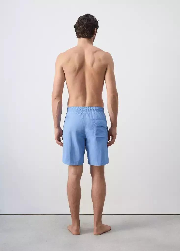 Blue Lt Pastel Basic Drawstring Swimsuit, Light-Pastel Blue, medium