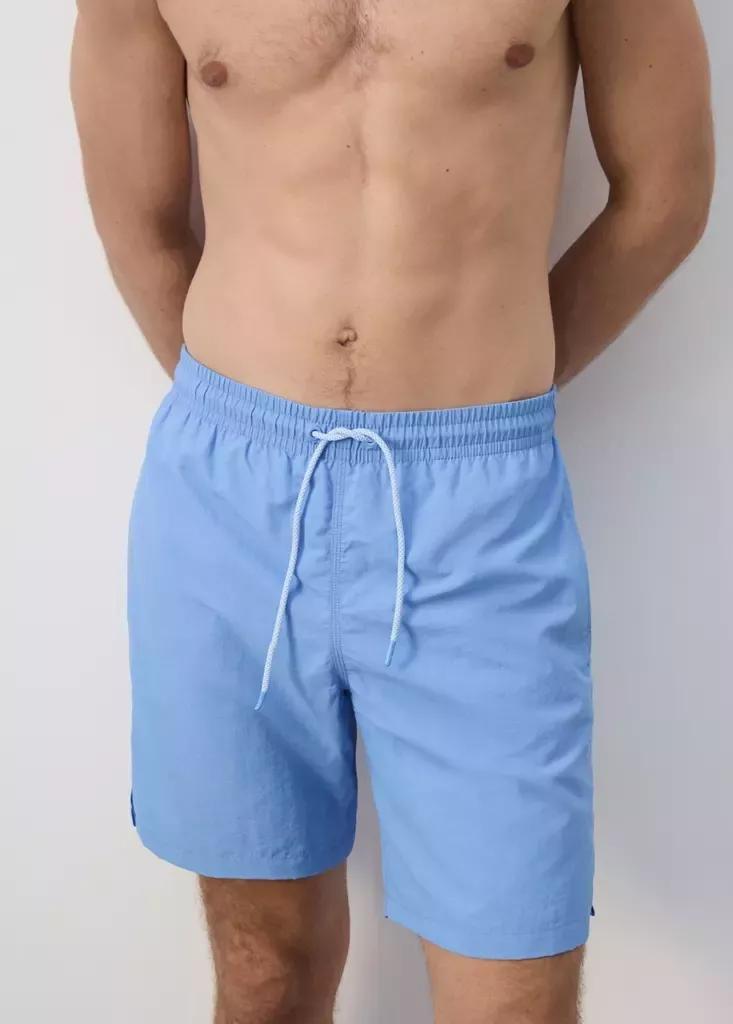 Blue Lt Pastel Basic Drawstring Swimsuit, Light-Pastel Blue, medium