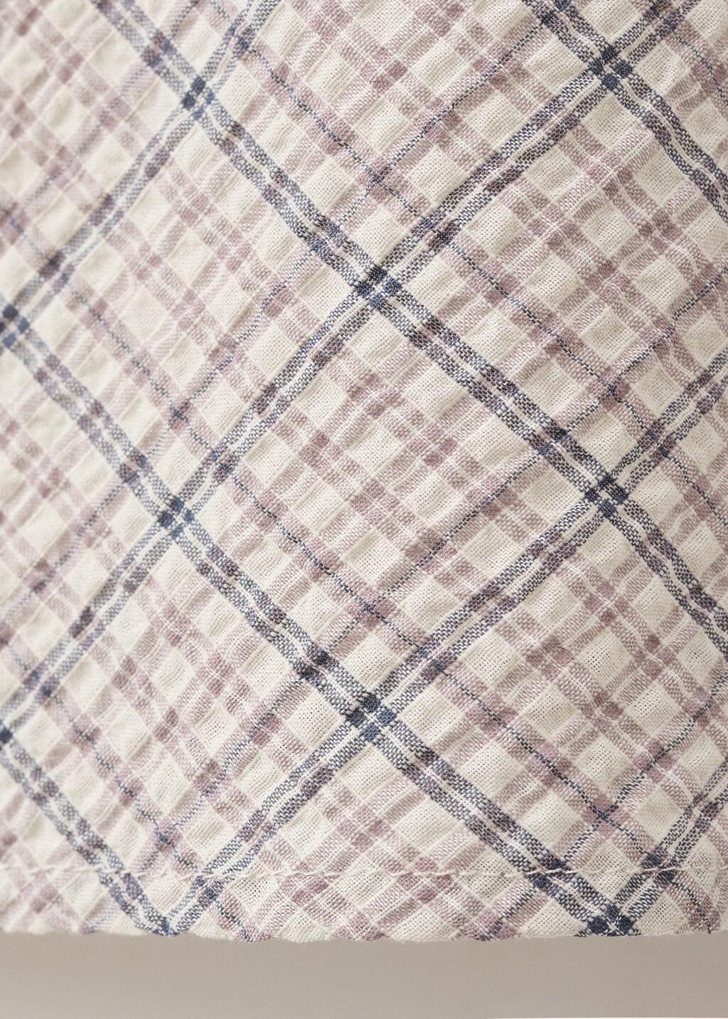 Beige Check Dress With Back Detail, Light Beige, large image number 1