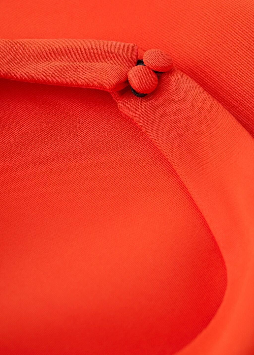 Red Long Halter Wrap Dress, Red, large image number 5