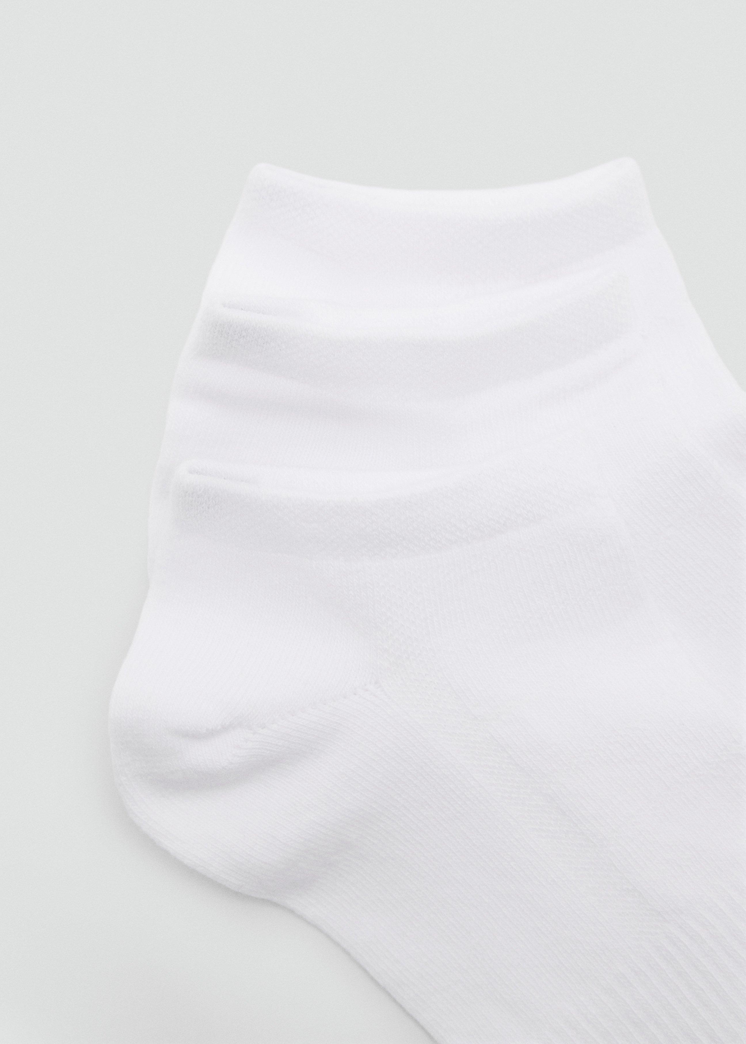 White Cotton Socks, Set Of 3, White, medium