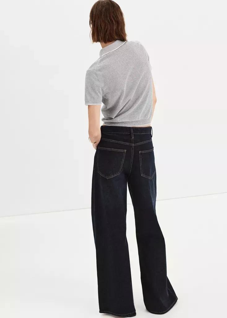Blue Knitted Polo-Neck Sweater, Navy, medium