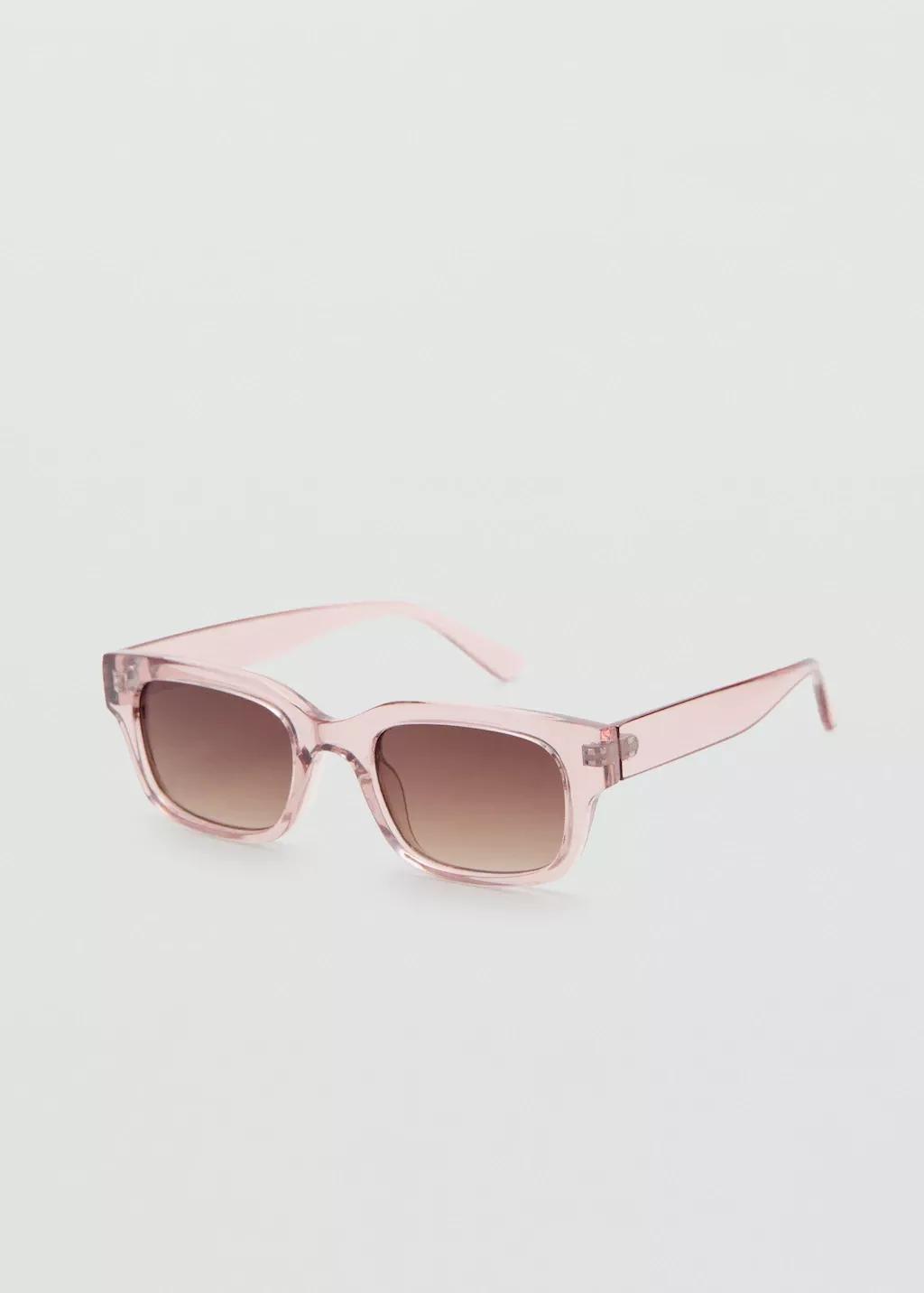 Pink Lt Pastel Rectangular Sunglasses, Light-Pastel Pink, large image number 0