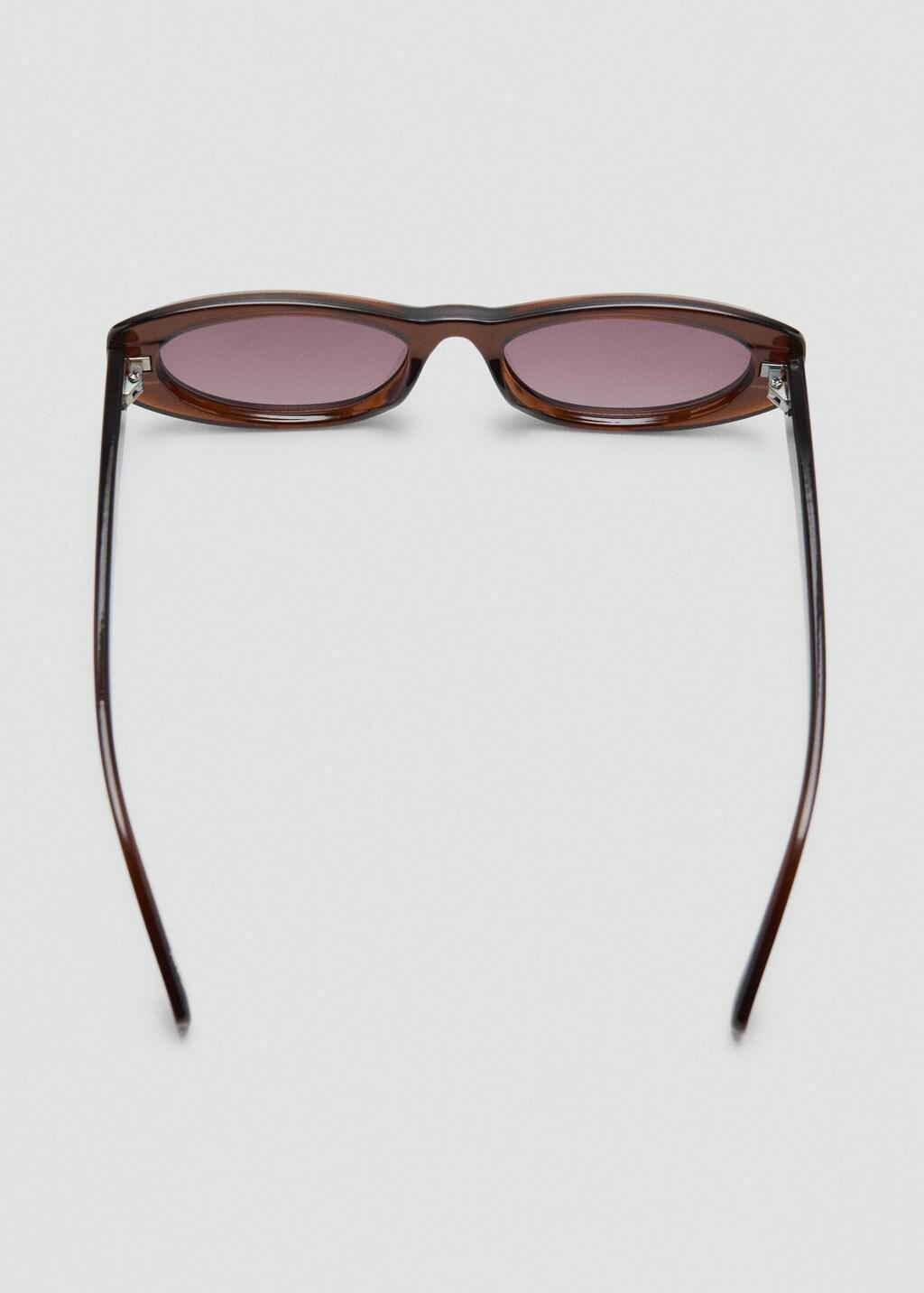 Brown Semi-Transparent Frame Sunglasses, Brown, large image number 1