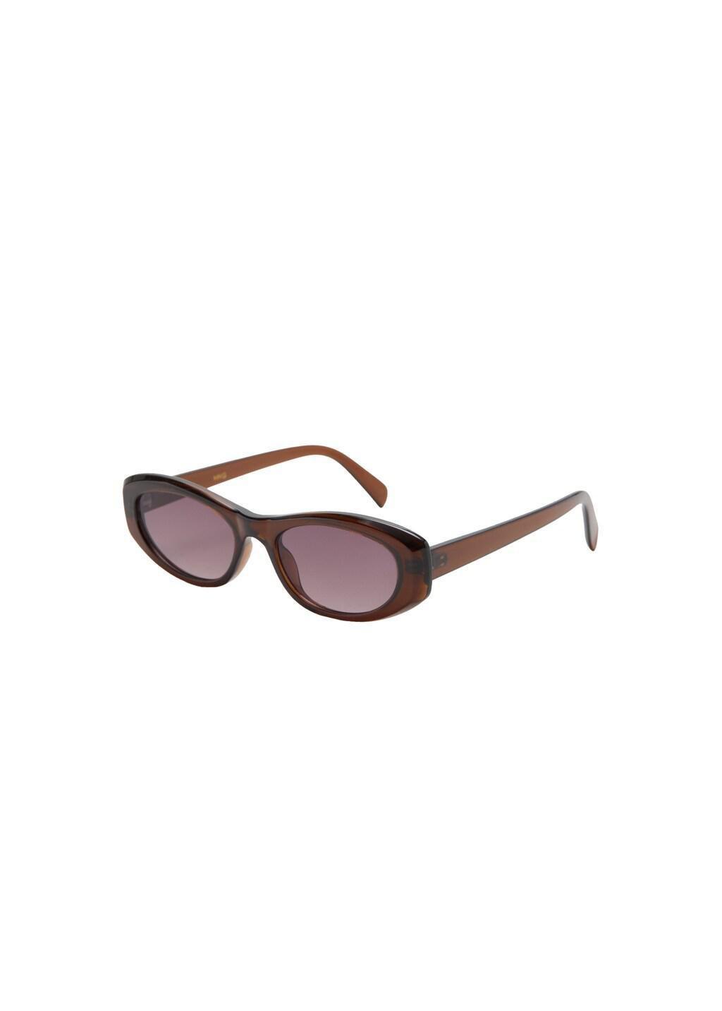 Brown Semi-Transparent Frame Sunglasses, Brown, large image number 2
