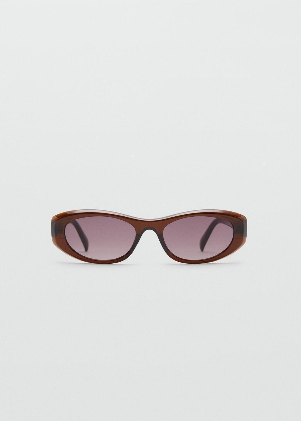 Brown Semi-Transparent Frame Sunglasses, Brown, large image number 3