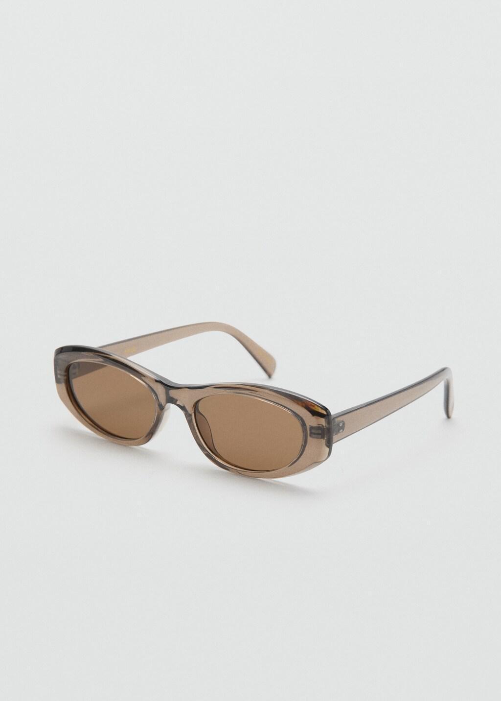 Grey Semi-Transparent Frame Sunglasses, Grey, large image number 0