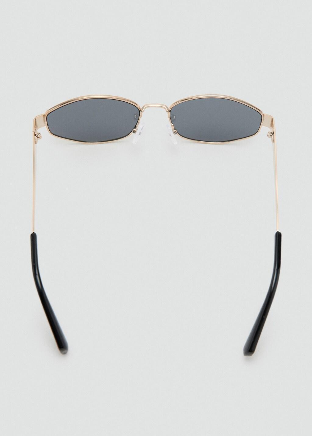 Gold Oval Metal Frame Sunglasses, Gold, large image number 1