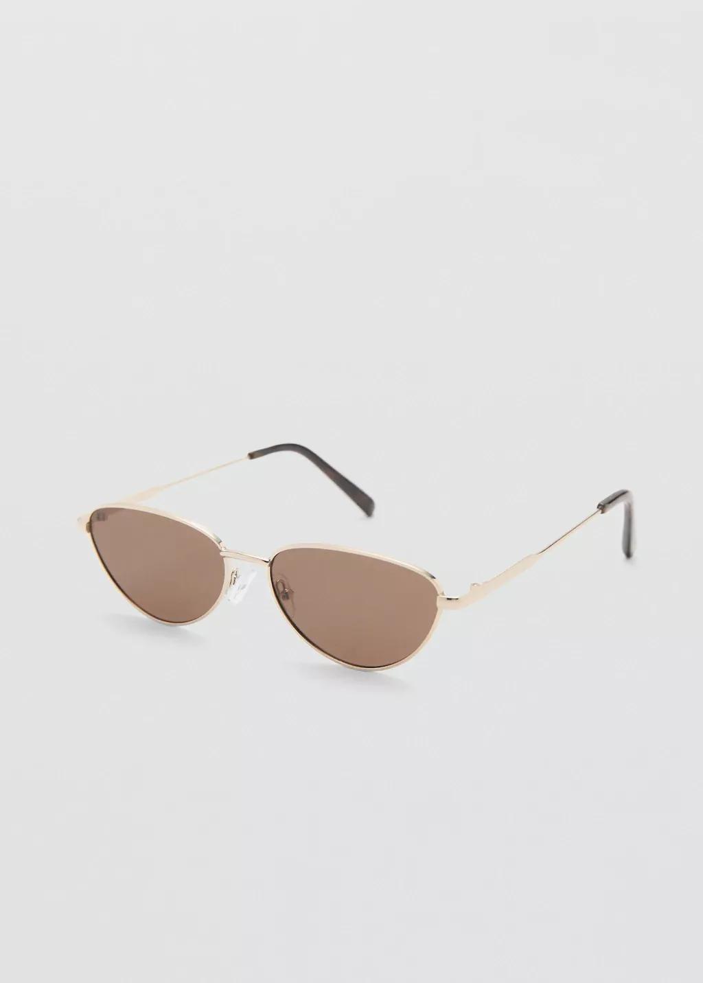Gold Metal Sunglasses, Gold, medium