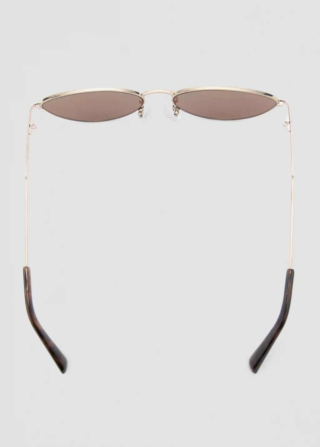 Gold Metal Sunglasses, Gold, medium