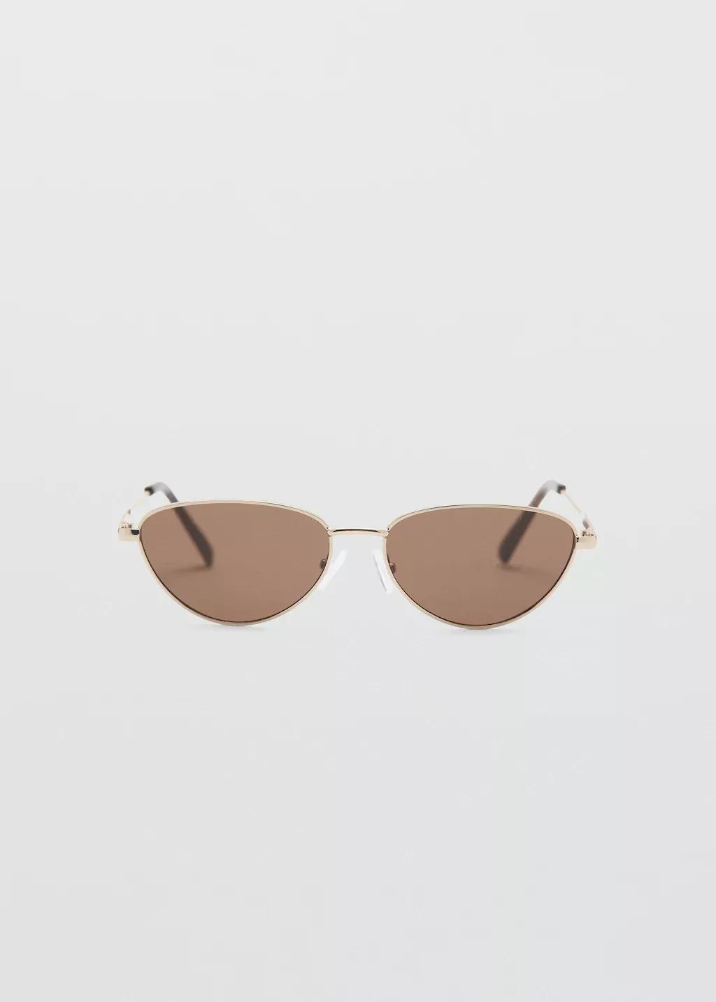 Gold Metal Sunglasses, Gold, large image number 3
