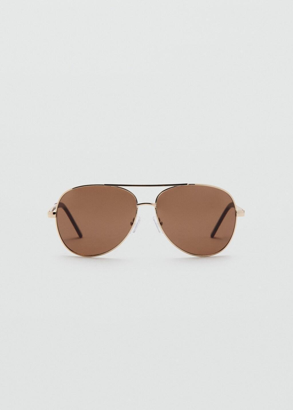 Gold Aviator Frame Sunglasses, Gold, large image number 3