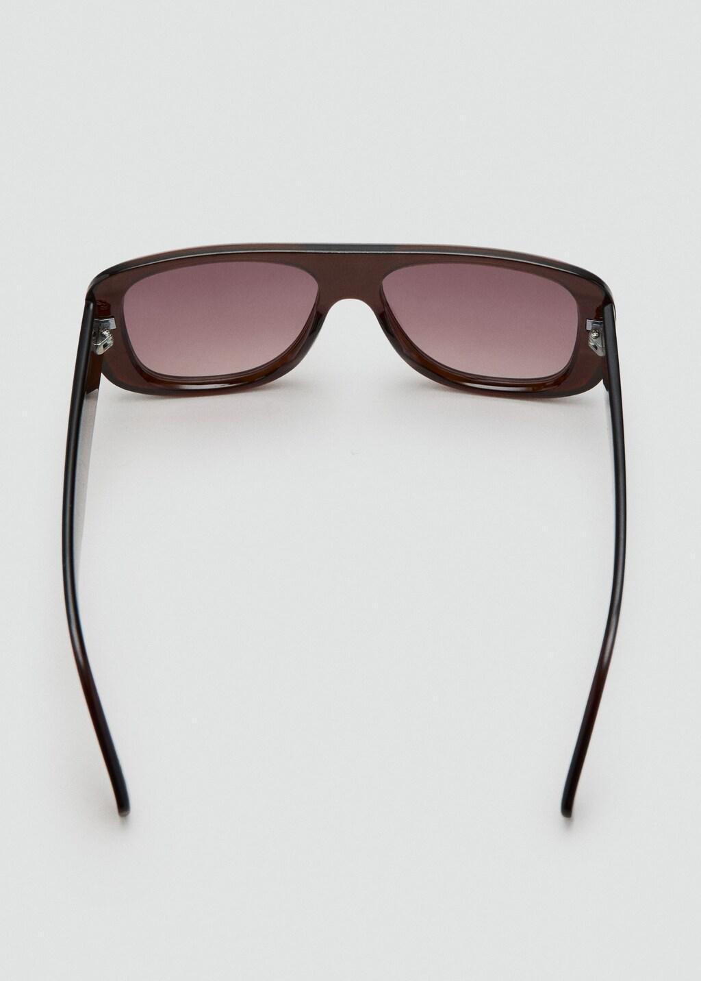 Brown Aviator Sunglasses With Plastic Frame, Dark Brown, large image number 1