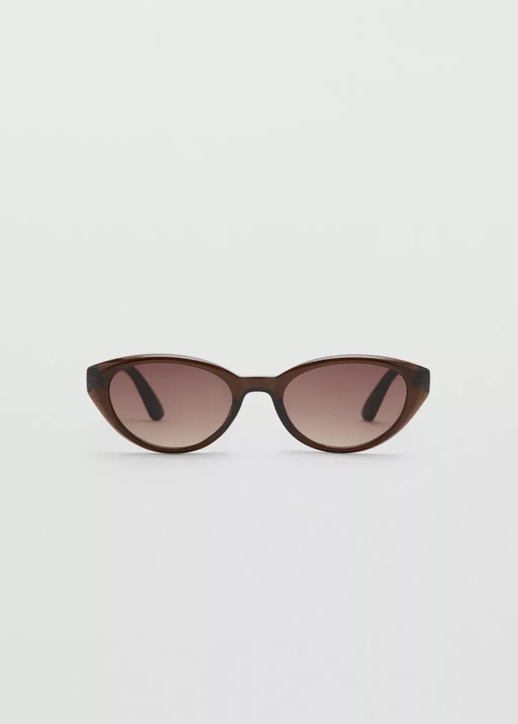 Brown Oval-Frame Sunglasses, Brown, large image number 3