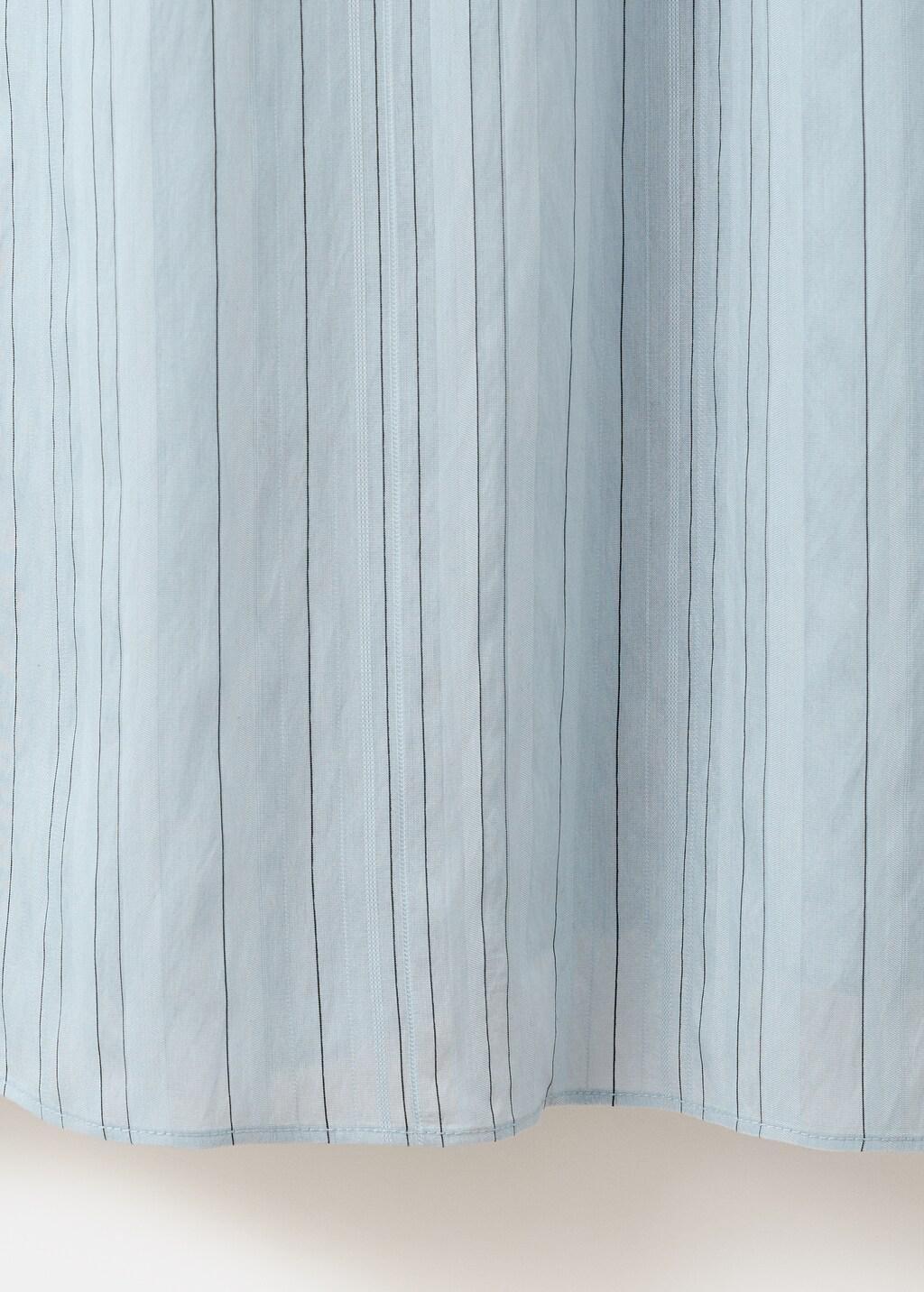 Blue Lt Pastel Striped Gathered Dress, Light-Pastel Blue, large image number 5