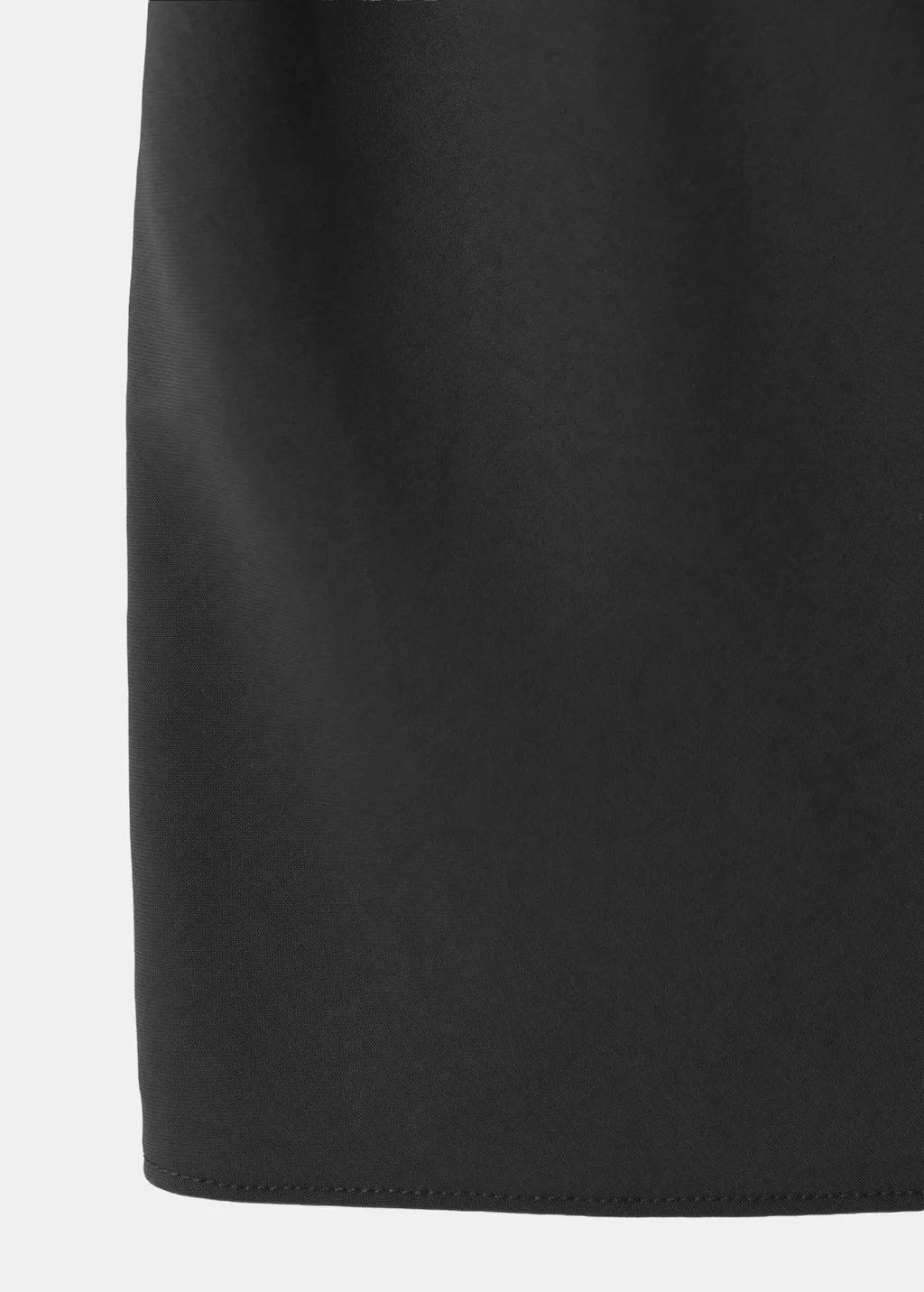 Black Draped Halter Top, Black, large image number 4
