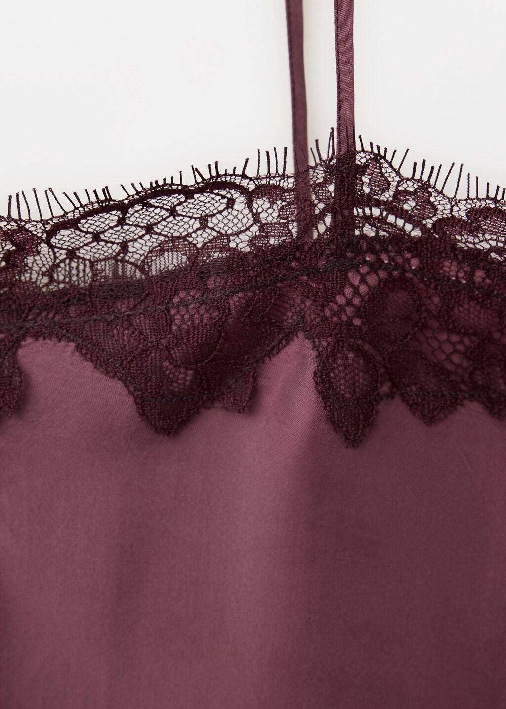 RED Satin lace top, Dark Red, large image number 3