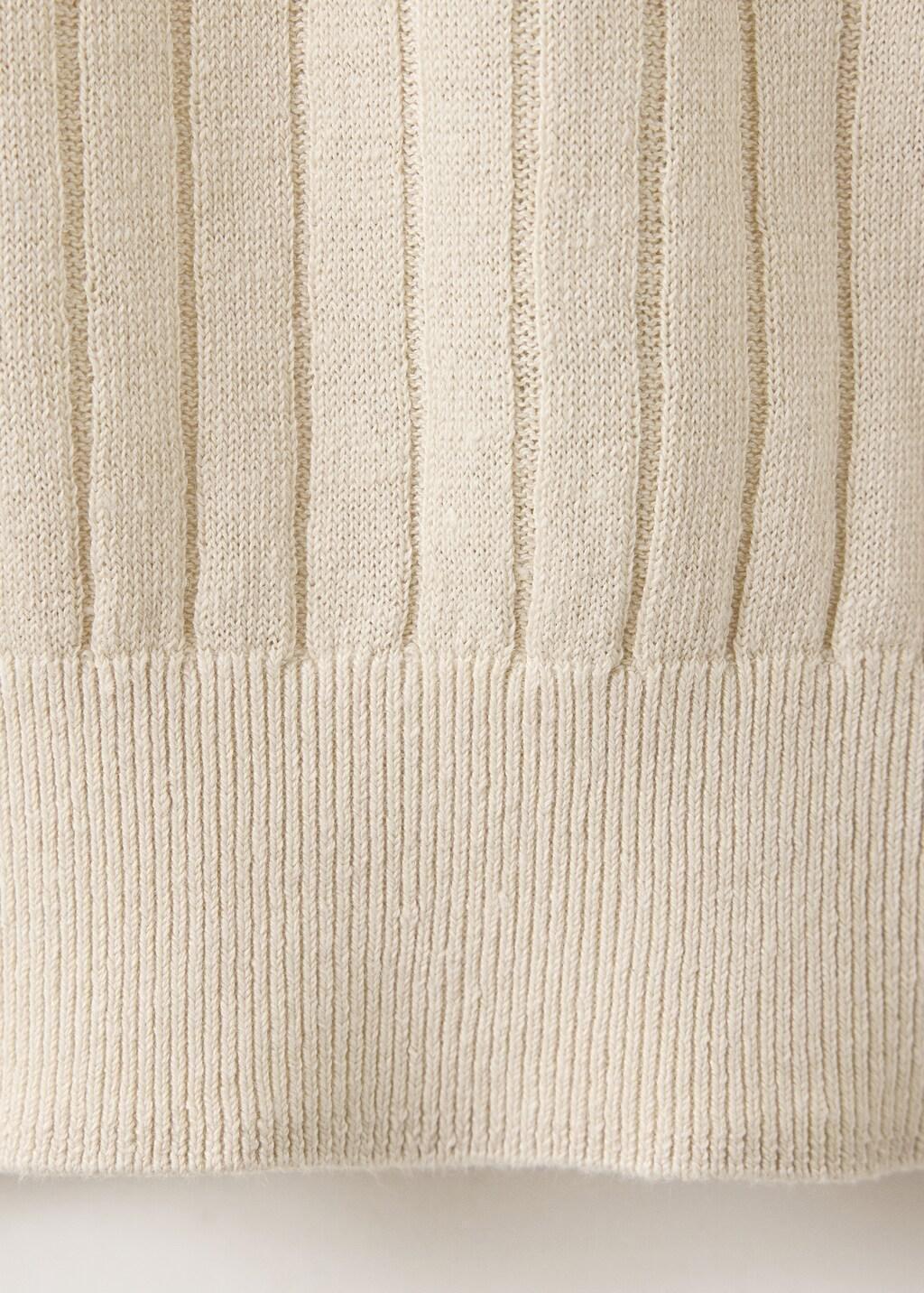 BEIGE Ribbed linen lyocell blend polo, Light Beige, large image number 2
