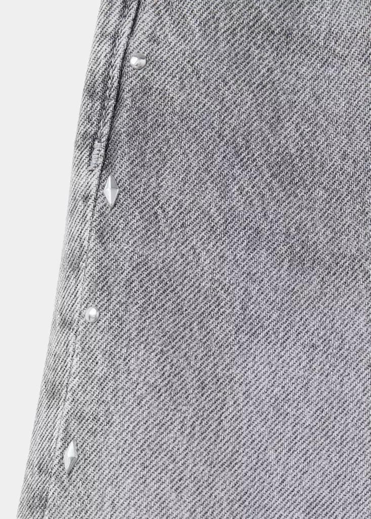 Grey Studded Culotte Jeans, Kids Girls, Open Grey, large image number 5