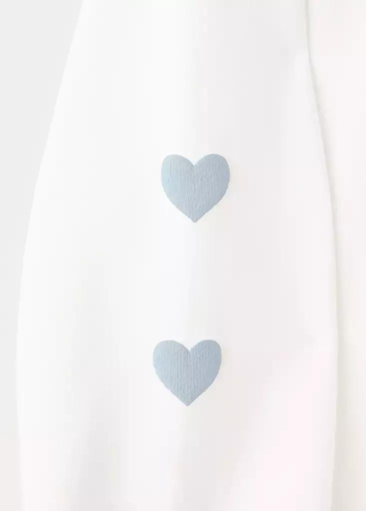 White Cotton Sweatshirt With Print Detail, Baby Girls, Natural White, large image number 3