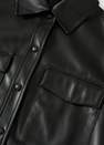 Mango - black Oversized leather-effect overshirt