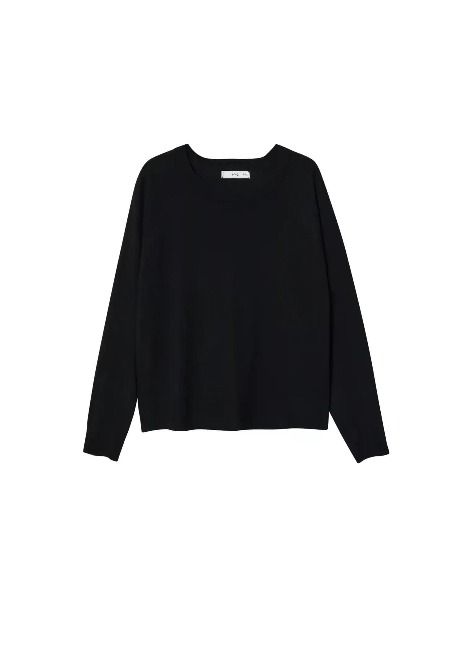 black Fine-knit sweater, , large image number 3