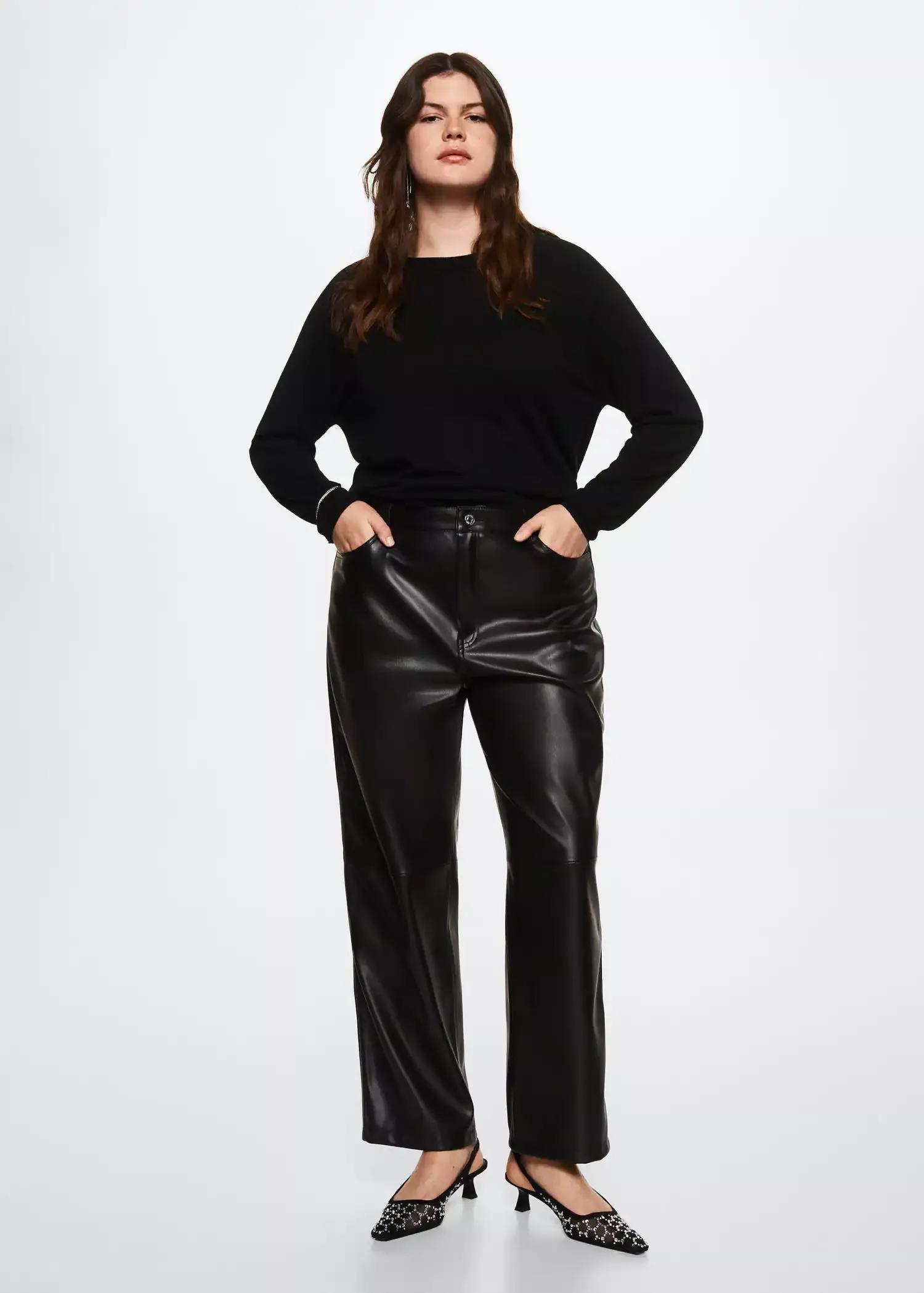 black Fine-knit sweater, , large image number 4
