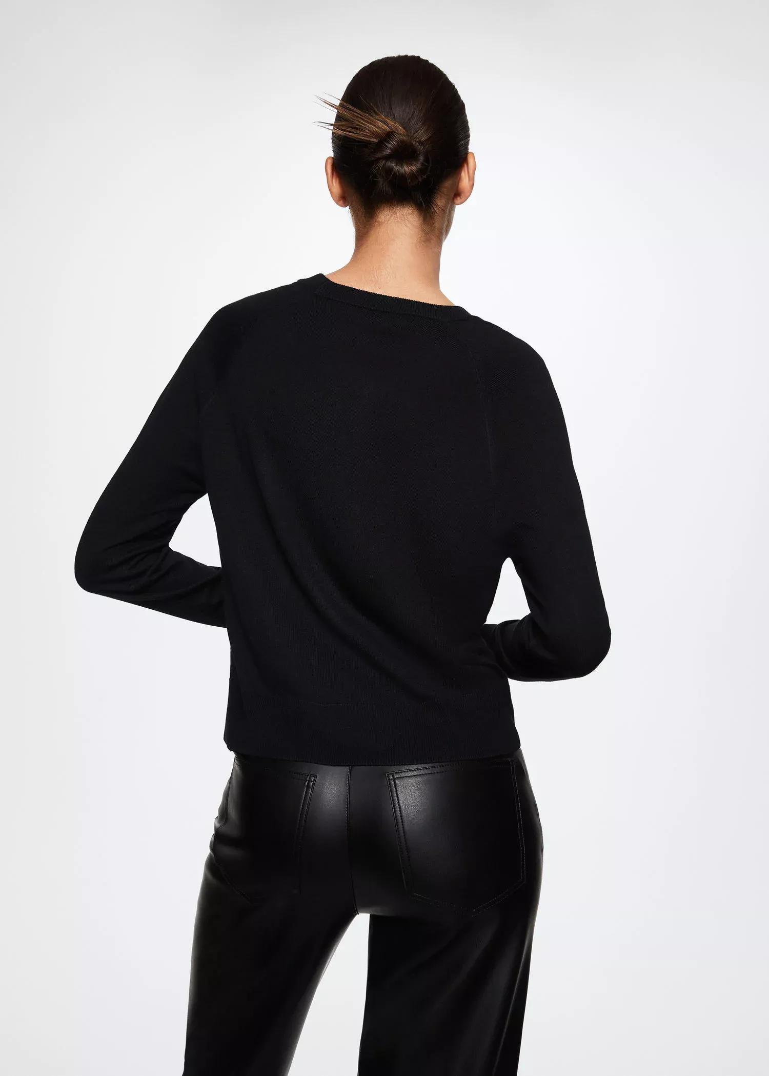 black Fine-knit sweater, , large image number 9
