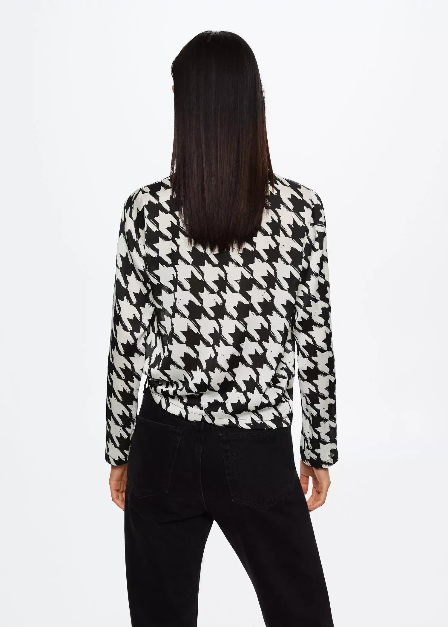 White Houndstooth Blouse, , large image number 5
